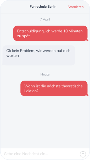 Chatten mit der Büroleitung