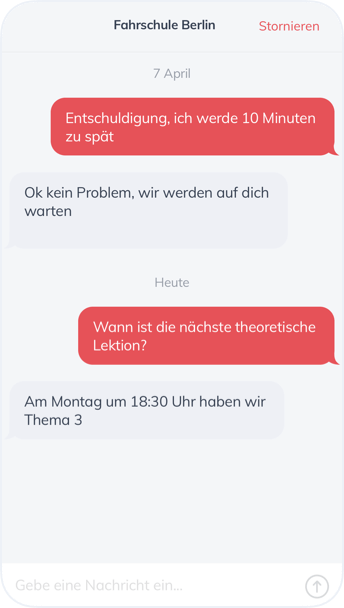 Chatten mit der Büroleitung