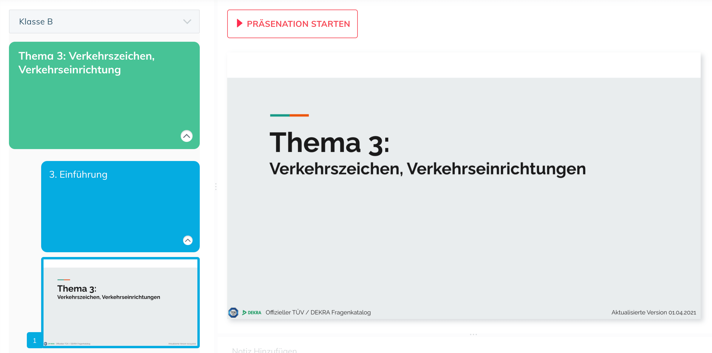 ClickClickDrive - Theorieunterricht im Klassenzimmer mit stets aktuellem und modernen Unterrichtsmaterial. Sie können es in Ihrer Fahrschule über Ihren Fernseher, PC oder Beamer verwenden.