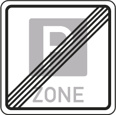 Ende der Parkzone