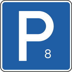 Gekennzeichneter Parkplatz