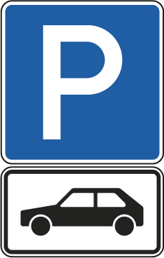 Parkplätze für gekennzeichnete Fahrzeuge