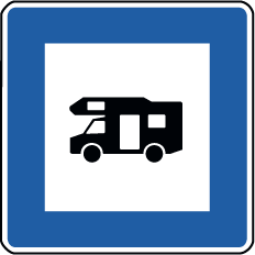 Parkplatz für Wohnwagen und Wohnmobile