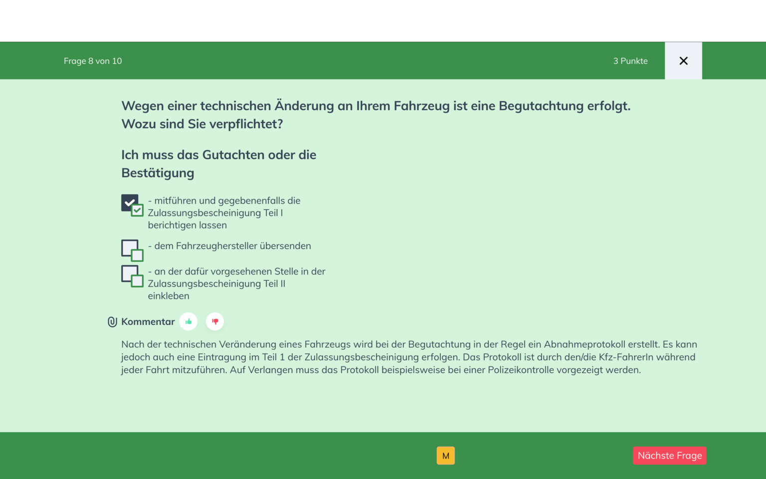 Fahrschüler bzw. Fahrlehrer in der Theorieprüfung der Klasse B